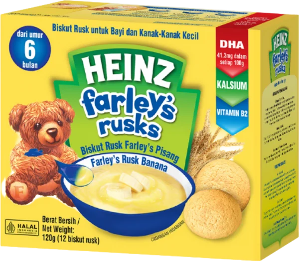 Bánh Qui Dành Cho Trẻ Em Heinz Farley Vị Chuối 120g