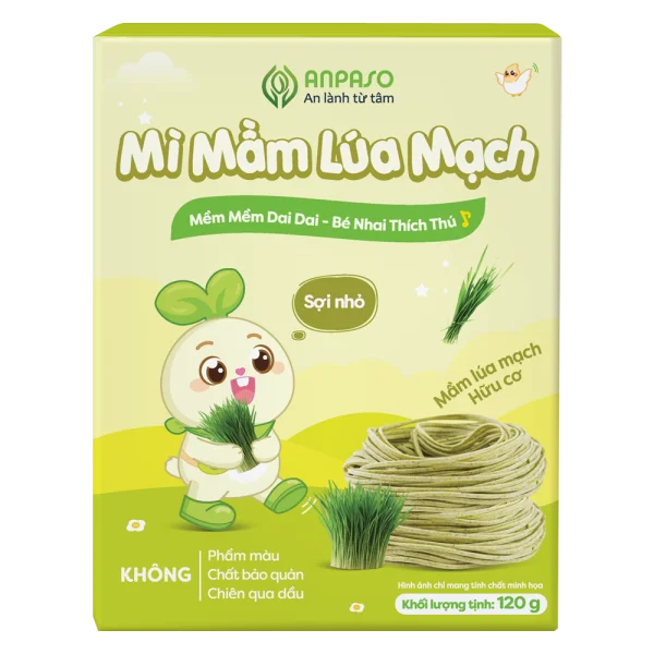 Combo 2 Mì mầm lúa mạch ăn dặm cho bé Anpaso 120g *giao bao bì ngẫu nhiên