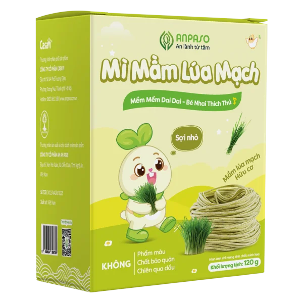 Combo 2 Mì mầm lúa mạch ăn dặm cho bé Anpaso 120g *giao bao bì ngẫu nhiên
