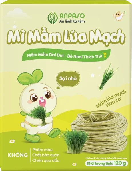 Mì mầm lúa mạch ăn dặm cho bé Anpaso 120g *giao bao bì ngẫu nhiên