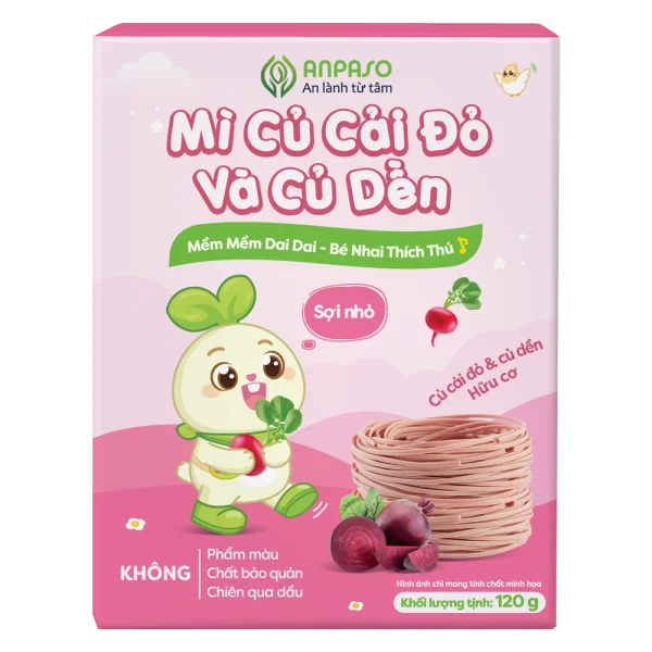 Mì củ cải đỏ & củ dền ăn dặm Anpaso *giao bao bì ngẫu nhiên