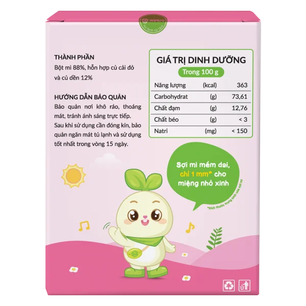 Mì củ cải đỏ & củ dền ăn dặm Anpaso *giao bao bì ngẫu nhiên