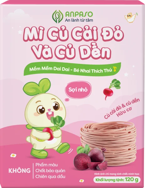 Mì củ cải đỏ & củ dền ăn dặm Anpaso *giao bao bì ngẫu nhiên