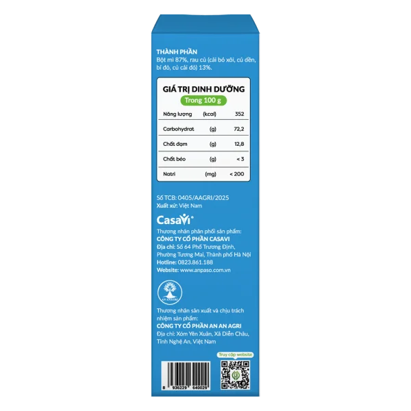 Mì Somen ăn dặm vị rau củ Anpaso 100g *giao bao bì ngẫu nhiên