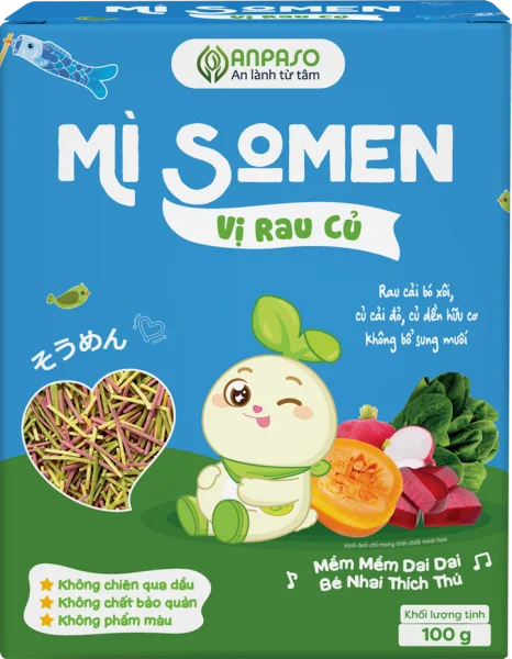 Mì Somen ăn dặm vị rau củ Anpaso 100g *giao bao bì ngẫu nhiên