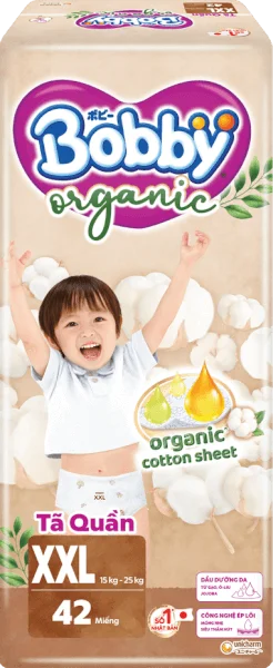 Tã quần Bobby Organic XXL42 Miếng