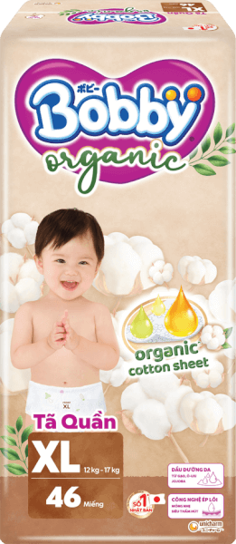 Tã quần Bobby Organic XL46 Miếng
