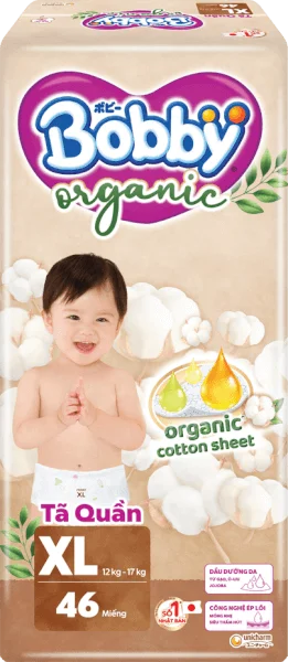 Tã quần Bobby Organic XL46 Miếng