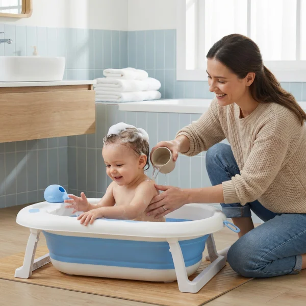 Thau tắm gấp gọn Animo (xanh dương, JYGW-01)