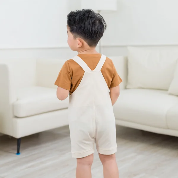 Bộ yếm bé trai ngắn Animo HN1125007 (1-4Y,Kem-nâu, NN02)