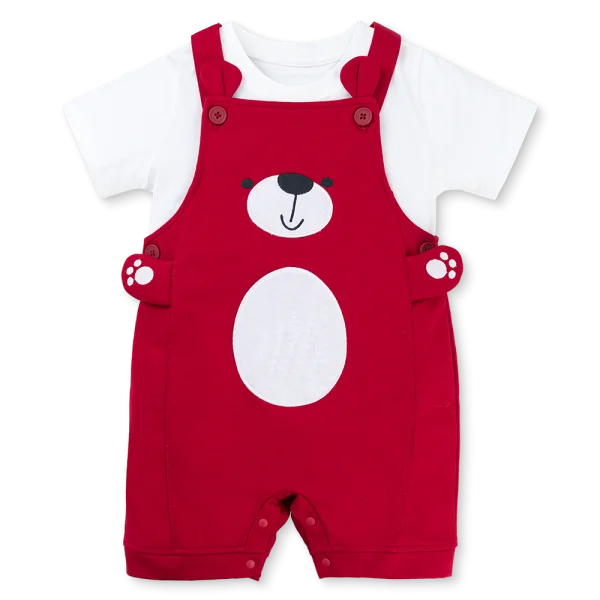 Bộ yếm bé trai ngắn Animo HN1125003 (1-4Y,Trắng-đỏ, TT02)