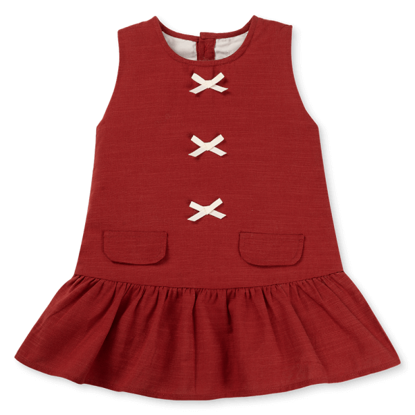 Đầm vải bé gái Animo TX1225044 (1-6Y,Đỏ,DD01)