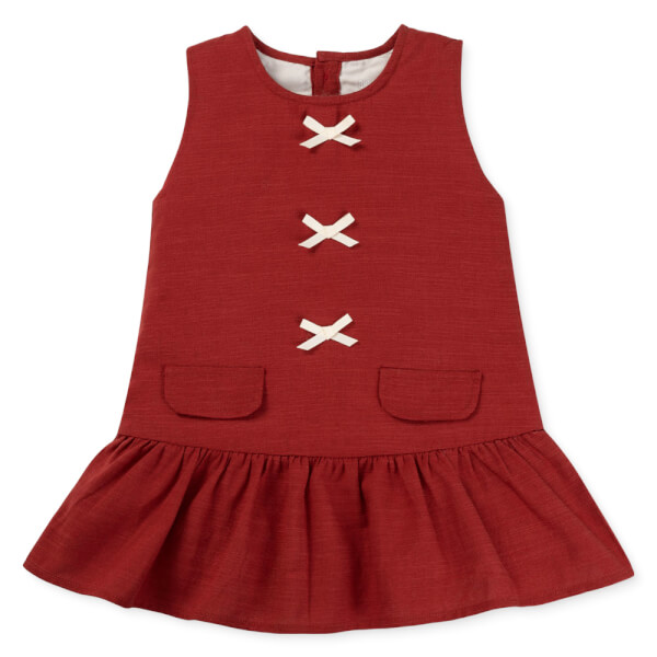 Đầm vải bé gái Animo TX1225044 (1-6Y,Đỏ,DD01)