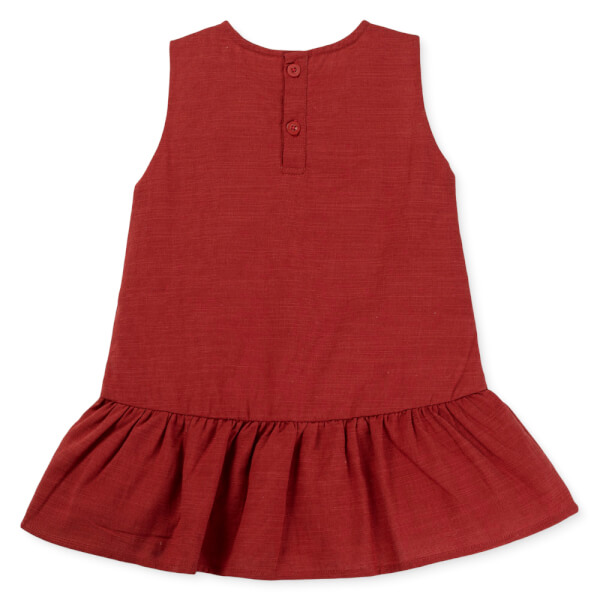 Đầm vải bé gái Animo TX1225044 (1-6Y,Đỏ,DD01)