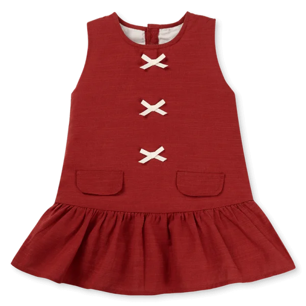 Đầm vải bé gái Animo TX1225044 (1-6Y,Đỏ,DD01)