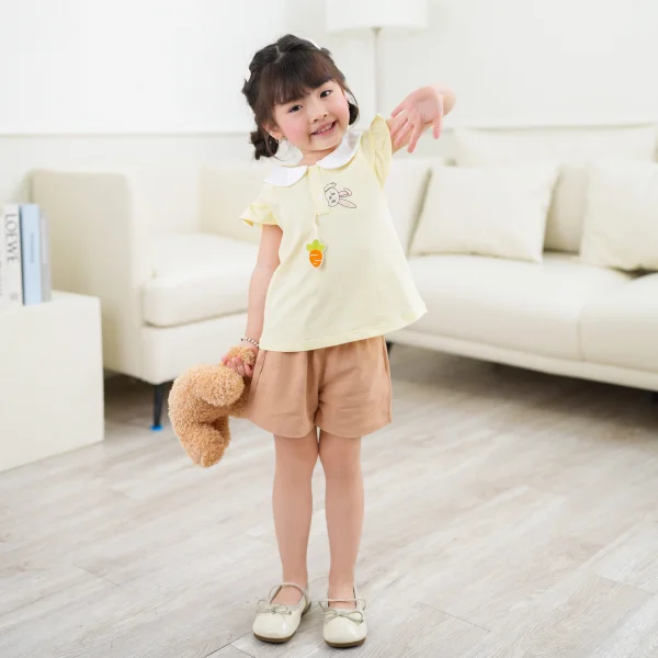 Bộ bé gái ngắn Animo TX1225043 (1-6Y, Vàng-nâu, TT01)