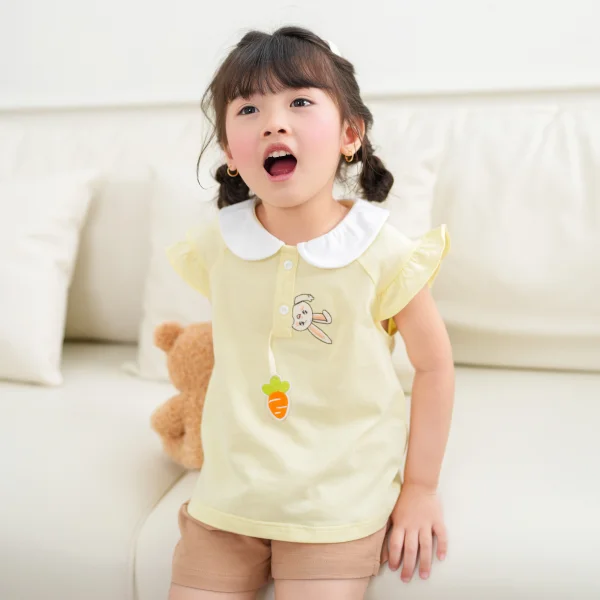 Bộ bé gái ngắn Animo TX1225043 (1-6Y, Vàng-nâu, TT01)