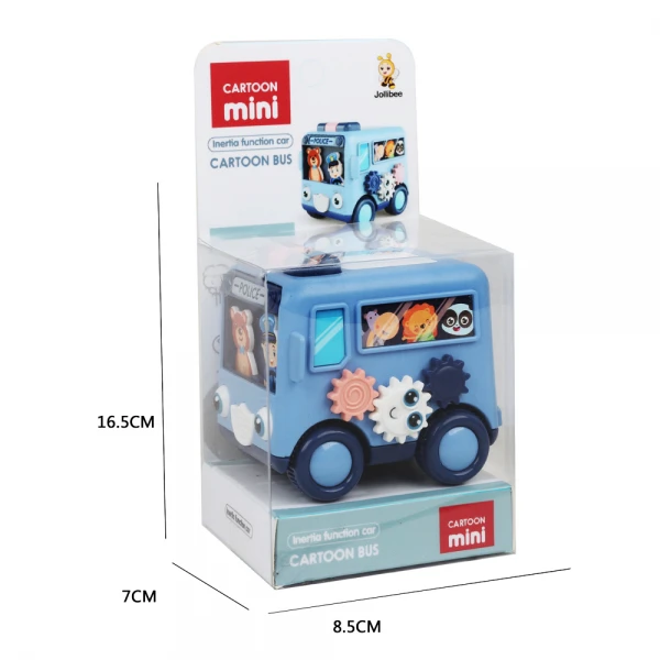 Xe buýt cảnh sát mini và gấu cưng lắc lư ngộ nghĩnh YN527420 C509 (Xanh dương)