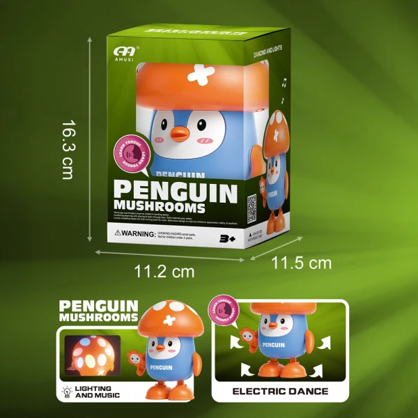 Chú nấm hình vịt cầm hoa đáng yêu vừa phát nhạc, nhảy múa và ghi âm giọng bé YN667206 C509 (Xanh dương)