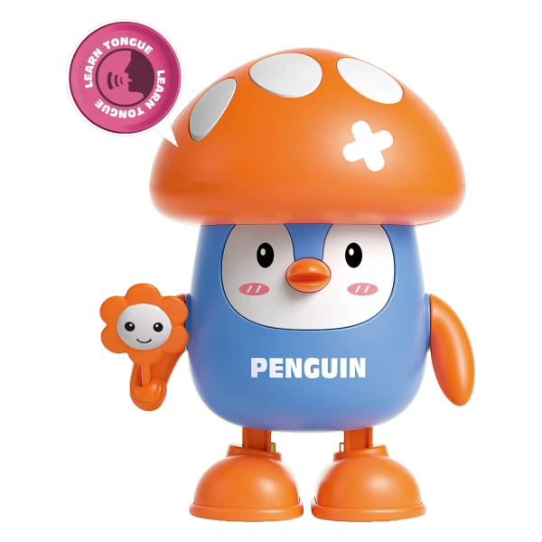 Chú nấm hình vịt cầm hoa đáng yêu vừa phát nhạc, nhảy múa và ghi âm giọng bé YN667206 C509 (Xanh dương)