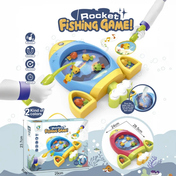 Bộ câu cá mô phỏng tên lửa ngộ nghĩnh có phát nhạc YN656797 C509 (Xanh dương)