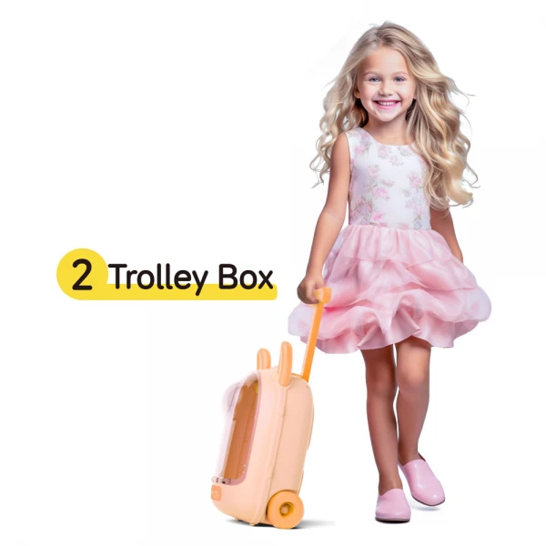 Balo thỏ kèm cún con đáng yêu chạy quanh và phát âm thanh YN660461 C509 (Cam)