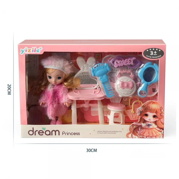 Bộ búp bê công chúa gồm bàn trang điểm và phụ kiện RFD666827 C509