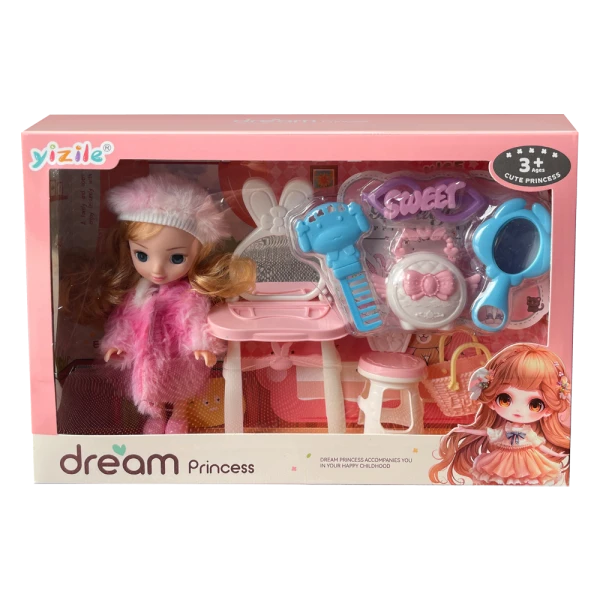 Bộ búp bê công chúa gồm bàn trang điểm và phụ kiện RFD666827 C509