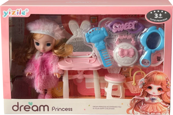 Bộ búp bê công chúa gồm bàn trang điểm và phụ kiện RFD666827 C509