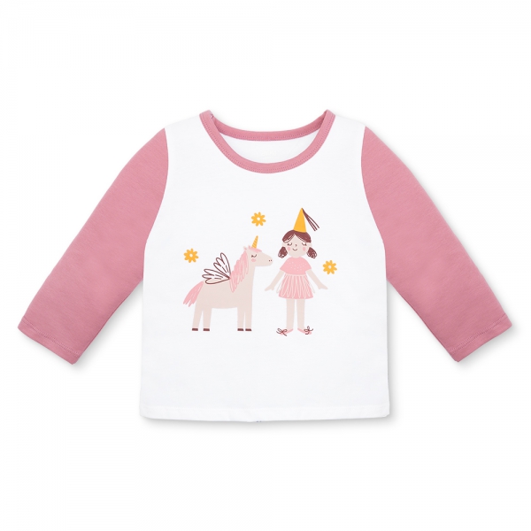 Bộ bé gái dài Animo Easy TX0126050 (1-4Y,Trắng-ruốc,TT02)