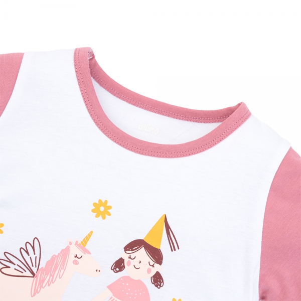 Bộ bé gái dài Animo Easy TX0126050 (1-4Y,Trắng-ruốc,TT02)