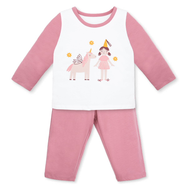 Bộ bé gái dài Animo Easy TX0126050 (1-4Y,Trắng-ruốc,TT02)