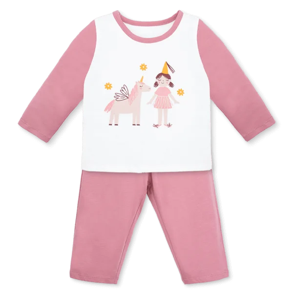 Bộ bé gái dài Animo Easy TX0126050 (1-4Y,Trắng-ruốc,TT02)