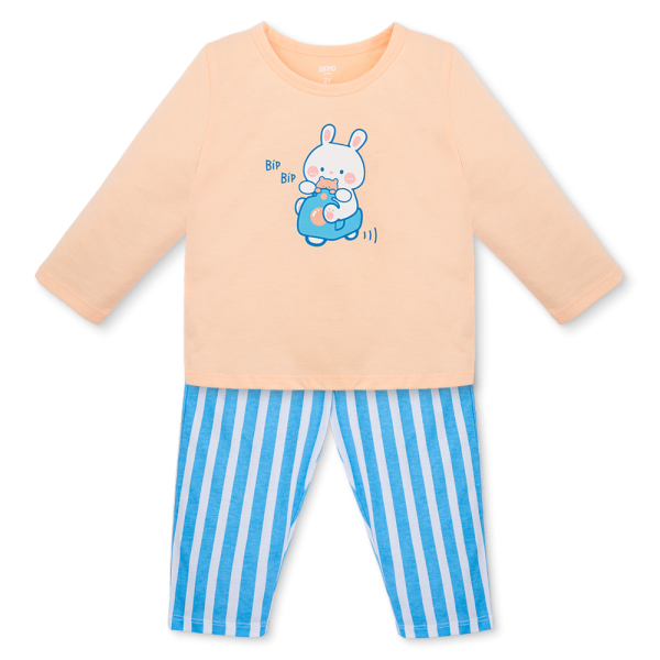 Bộ bé gái dài Animo Easy TX0126046 (1-4Y,Cam sữa-trắng,TT02)