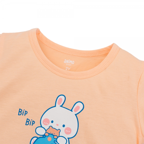 Bộ bé gái dài Animo Easy TX0126046 (1-4Y,Cam sữa-trắng,TT02)