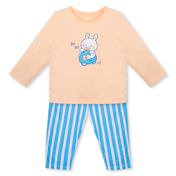 Bộ bé gái dài Animo Easy TX0126046 (1-4Y,Cam sữa-trắng,TT02)