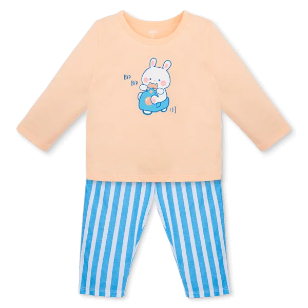 Bộ bé gái dài Animo Easy TX0126046 (1-4Y,Cam sữa-trắng,TT02)