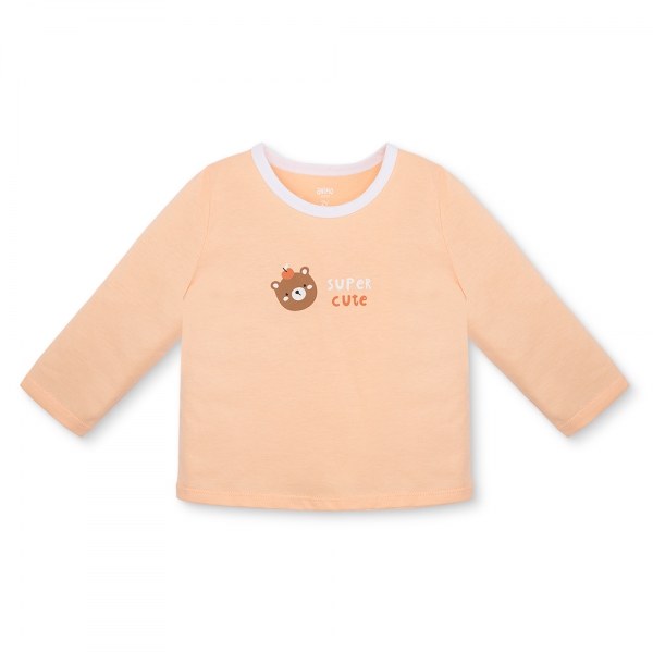 Bộ bé gái dài Animo Easy TX0126045 (1-4Y,Cam sữa-trắng,TT01)