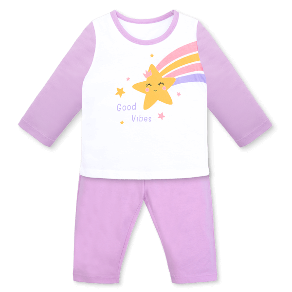 Bộ bé gái dài Animo Easy TX1225052 (1-4Y,Trắng-tím,TT02)