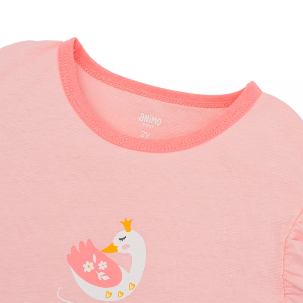 Bộ bé gái ngắn Animo Easy LU1125018 (1-4Y,Hồng,TT01)