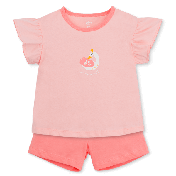 Bộ bé gái ngắn Animo Easy LU1125018 (1-4Y,Hồng,TT01)