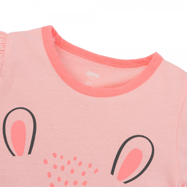 Bộ bé gái ngắn Animo Easy LU1125017 (1-4Y,Hồng,TT02)