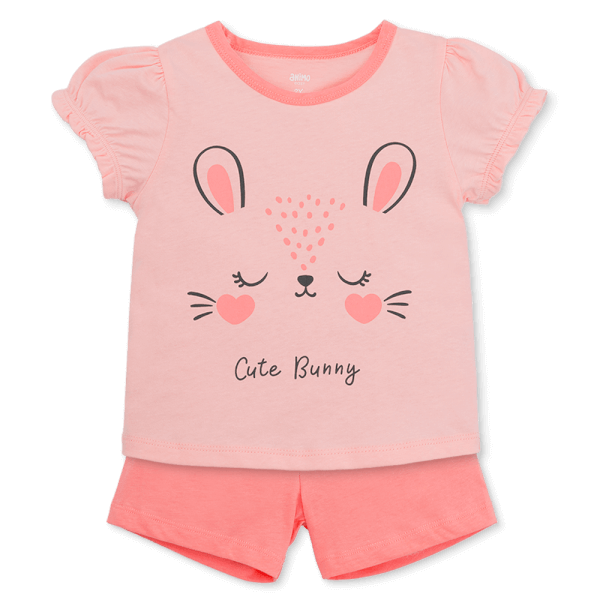 Bộ bé gái ngắn Animo Easy LU1125017 (1-4Y,Hồng,TT02)