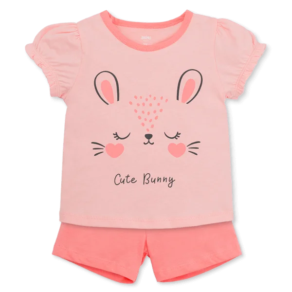 Bộ bé gái ngắn Animo Easy LU1125017 (1-4Y,Hồng,TT02)