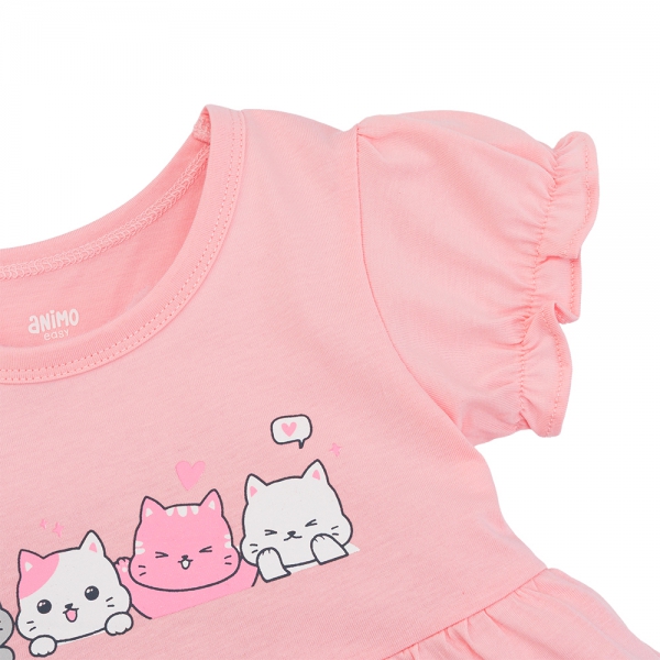 Đầm bé gái Animo Easy TX1225048 (1-4Y,Hồng,TT02)