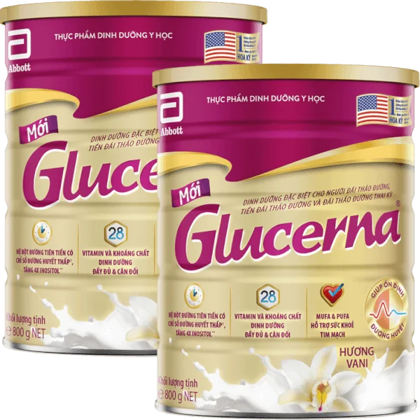 Combo 2 Thực phẩm dinh dưỡng y học Glucerna hương vani 800g
