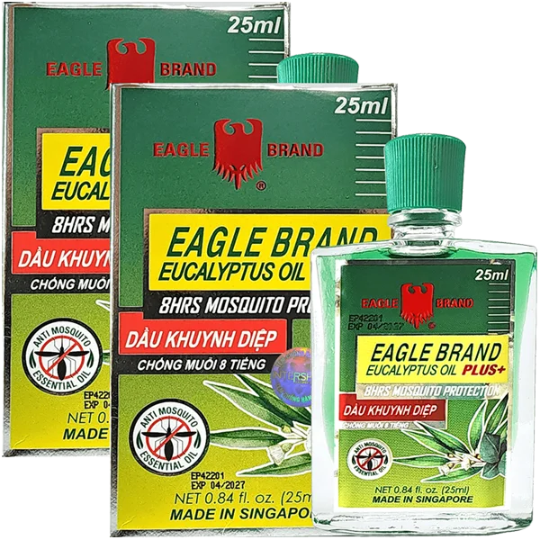 Combo 2 Dầu khuynh diệp Eagle Brand Eucalyptus Oil Plus+ 25ml