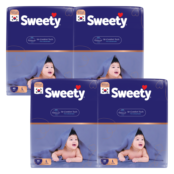 Combo 4 Tã quần Sweety cỡ L 40 miếng