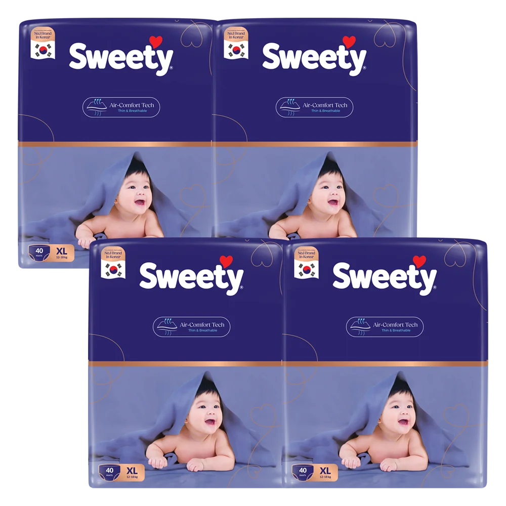 Combo 4 Tã quần Sweety cỡ XL 40 miếng