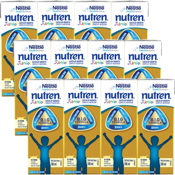 Combo 3 lốc Thực phẩm dinh dưỡng y học Nutren Junior 180ml (1 -10 tuổi) (Lốc 4 hộp)